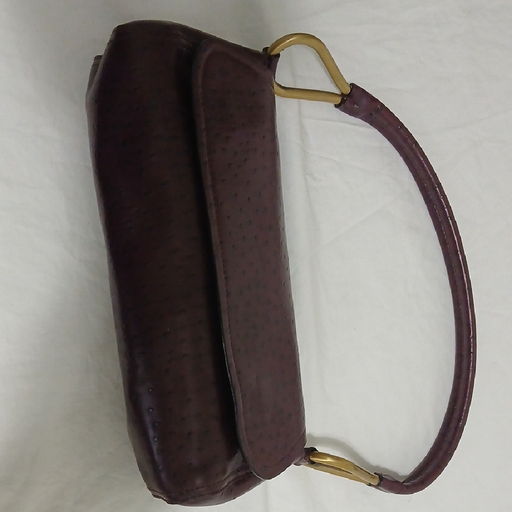 Bueno Dark Brown Shoulder Bag with Gold Accents